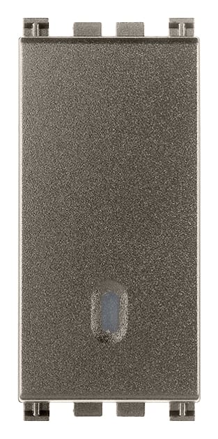 VIMAR - Invertitore 1P 16Ax Metal Illuminabile Tasto Sostituibile Max 200 W Lampade Alimentatore Integrato