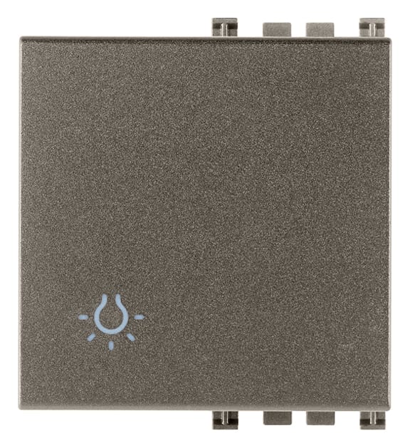 VIMAR - TASTO 2M SIMBOLO LUCE METAL