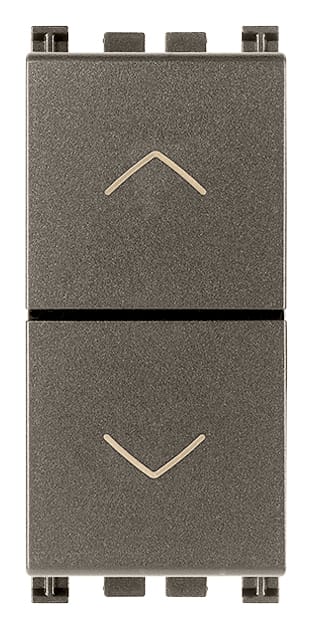 VIMAR - DUE PULSANTI INTERBLOCC. NO+NO 10A METAL