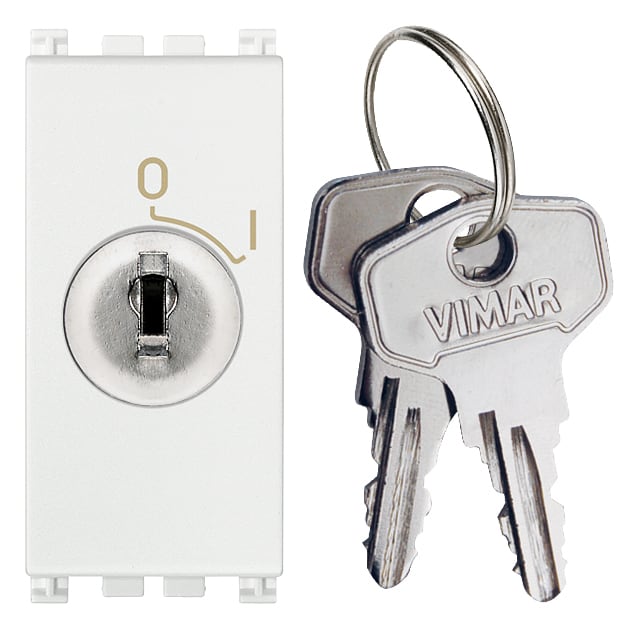 VIMAR - INTERRUTTORE 2P 16(3)A +CHIAVE BIANCO