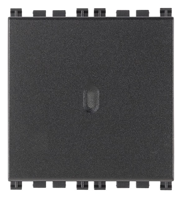 VIMAR - Deviatore 1P 10Ax Assiale Grigio - Illuminabile, Tasto Sostituibile, 2 Moduli. Max 100 W Per Lampade Con Alimentatore Integrato