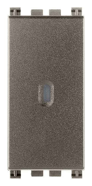 VIMAR - Invertitore 1P 16Ax Assiale Metal - 250 V~ Illuminabile, Tasto Sostituibile, Max 200 W Per Lampade Con Alimentatore Integrato