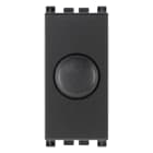 VIMAR - Dimmer 230V 100-500W Grigio per Lampade Ad Incandescenza con Deviatore Push-Push e Regolazione Potenziometro Rotativo, Individuazione Al Buio
