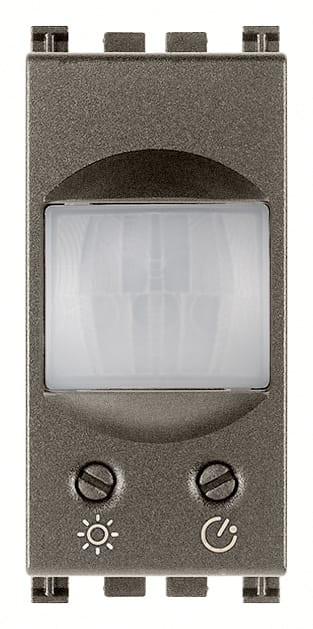 VIMAR - Interruttore a Relè 230V Metal con Sensore di Movimento Infrarossi, Soglia Crepuscolare e Temporizzazione Regolabili, Uscita No 6A 230V~