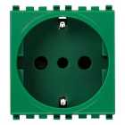 VIMAR - Presa Sicury Verde 2P+T 16A P30 Standard Italiano - Contatti Di Terra Laterali E Centrale - 2 Moduli