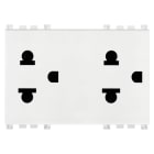 VIMAR - Prese Sicury 2P+T 16A Bianco Standard Euroamericano Polarizzato - 3 Moduli