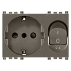 VIMAR - PRESA 2P+T 16A P30 INTB+MT C16 METAL