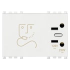 VIMAR - PRESA RASOIO 230V ANTIBATTERICO BIANCO