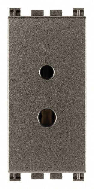 VIMAR - Presa Polarizzata 2P 6A 24V Metal Morsetti Vite Ø 3mm 4mm Interasse 12,4mm