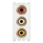 VIMAR - Presa 3 Connettori RCA Morsetti Vite Bianco
