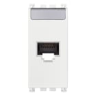 VIMAR - Presa RJ45 Netsafe Cat5E UTP Antibatterica - Connettore Universale T568A/B, 8 Contatti, Morsetti Senza Utensile, Bianco