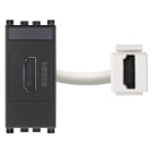 VIMAR - Presa HDMI 2.1B Grigio - Standard Keystone, Design Grigio
