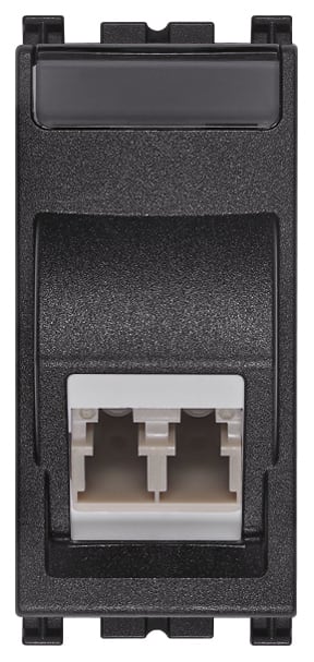 VIMAR - Presa Ottica Multimodale Grigio 50/125 µm con Adattatore Lc Duplex