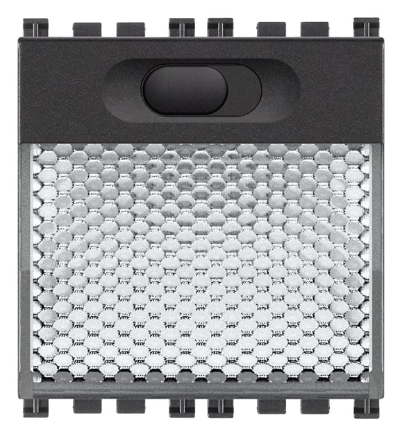 VIMAR - Lampada Segnapasso a Led Grigio Alta Efficienza 230V~ 50-60 Hz Luce Regolabile Tre Livelli 2 Moduli