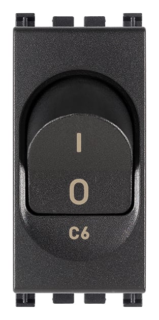 VIMAR - INTERRUTTORE MT 1P+N C6 120-230V GRIGIO