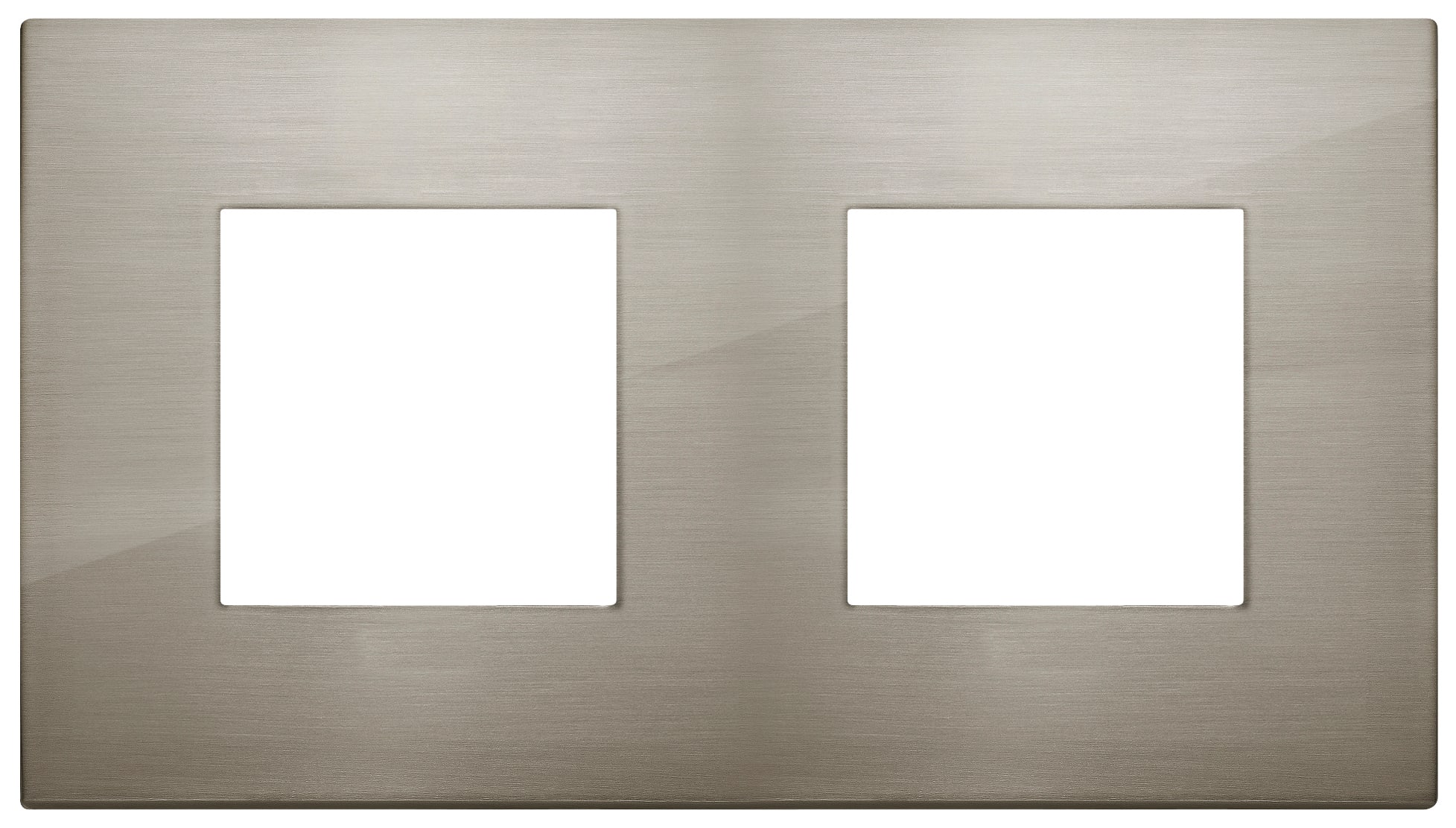 VIMAR - PLACCA 4M (2+2)INT71 CL ACCIAIO SPAZZ