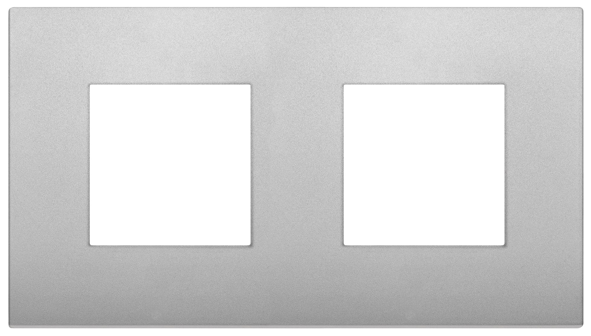 VIMAR - Placca 4 Moduli Interasse 71mm Silver Matt Tecnopolimero