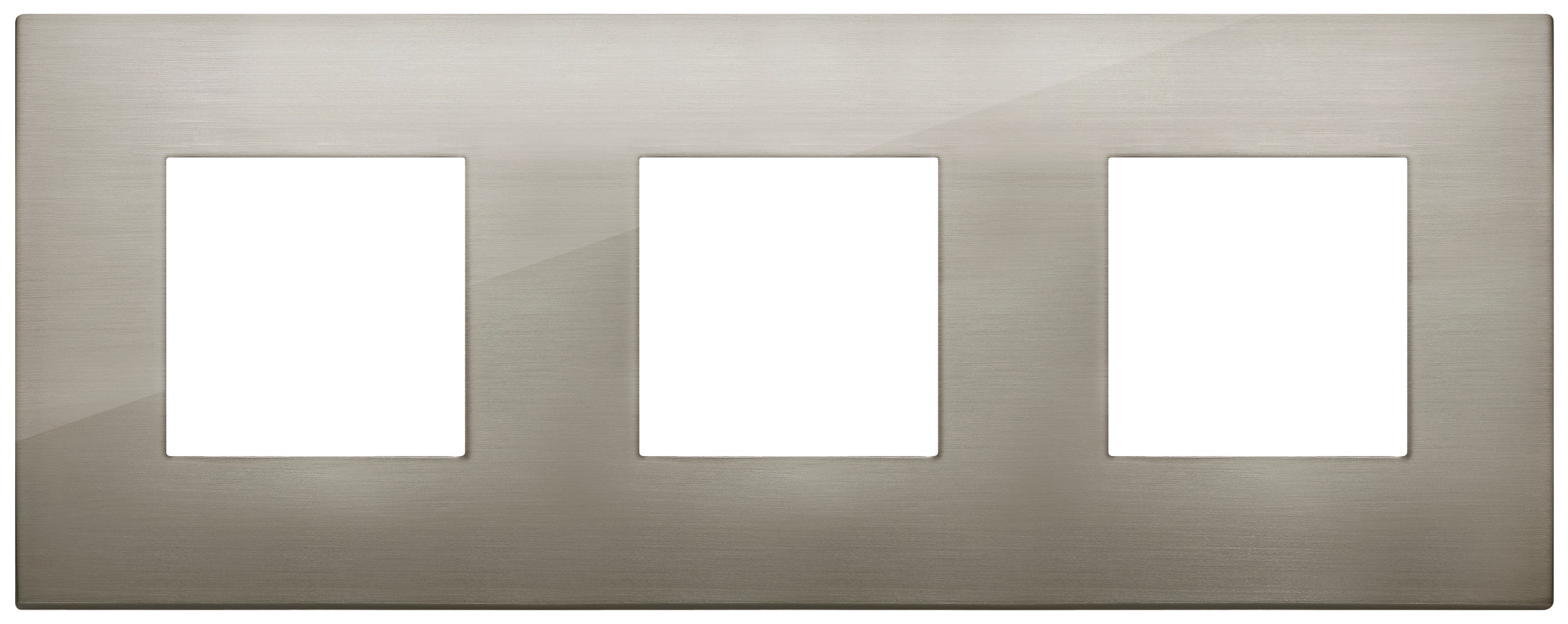 VIMAR - PLACCA 6M (2+2+2)INT71 CL ACCIAIO SPAZZ