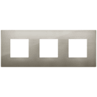 VIMAR - PLACCA 6M (2+2+2)INT71 CL ACCIAIO SPAZZ