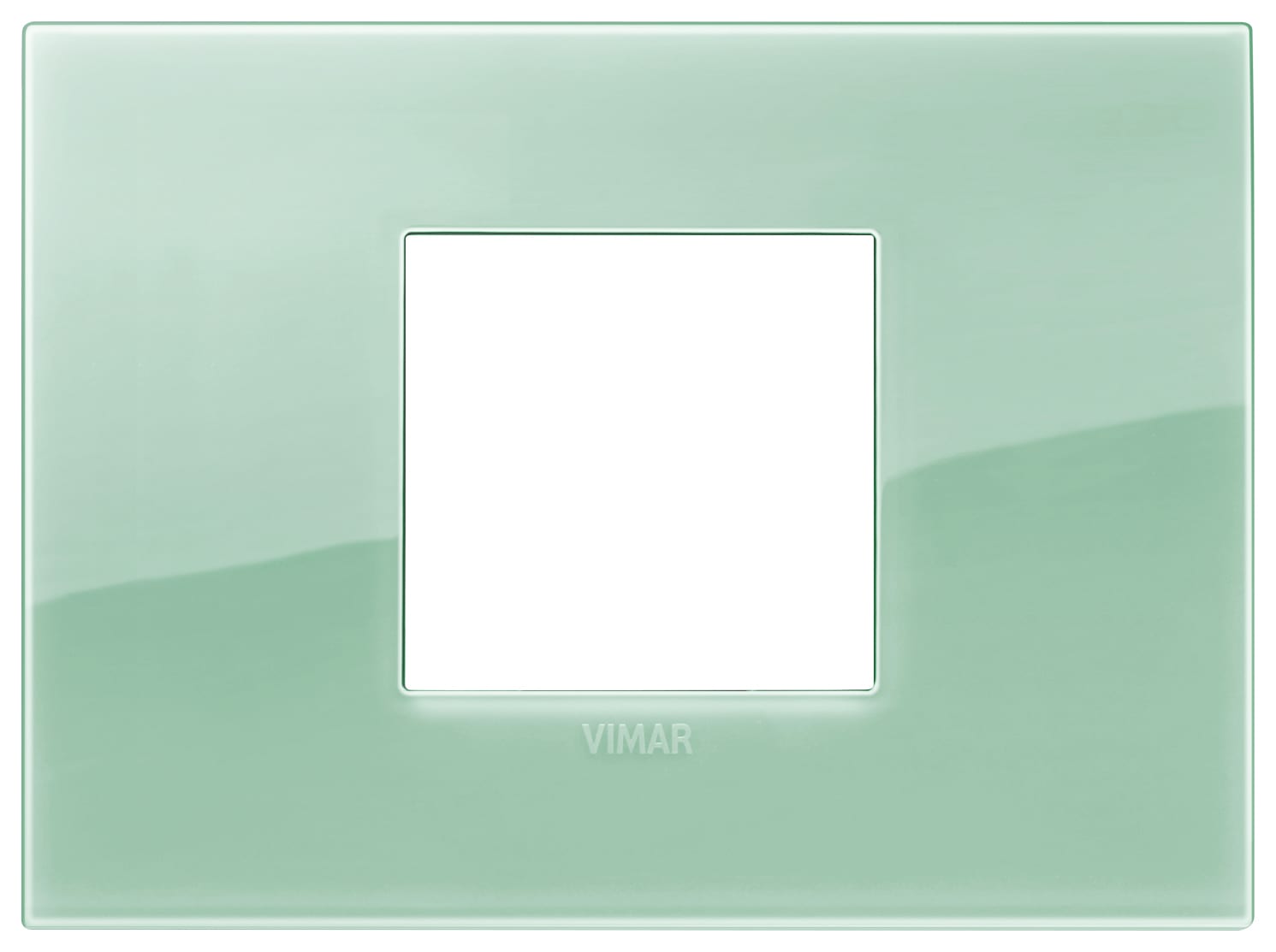 VIMAR - Placca Classic 2 Moduli Centrali Tecnopolimero Reflex Salvia