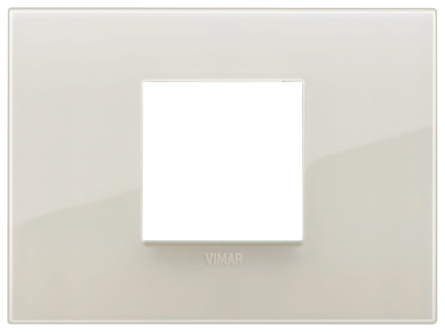 VIMAR - Placca Classic 2 Moduli Centrali in Tecnopolimero Avorio Reflex