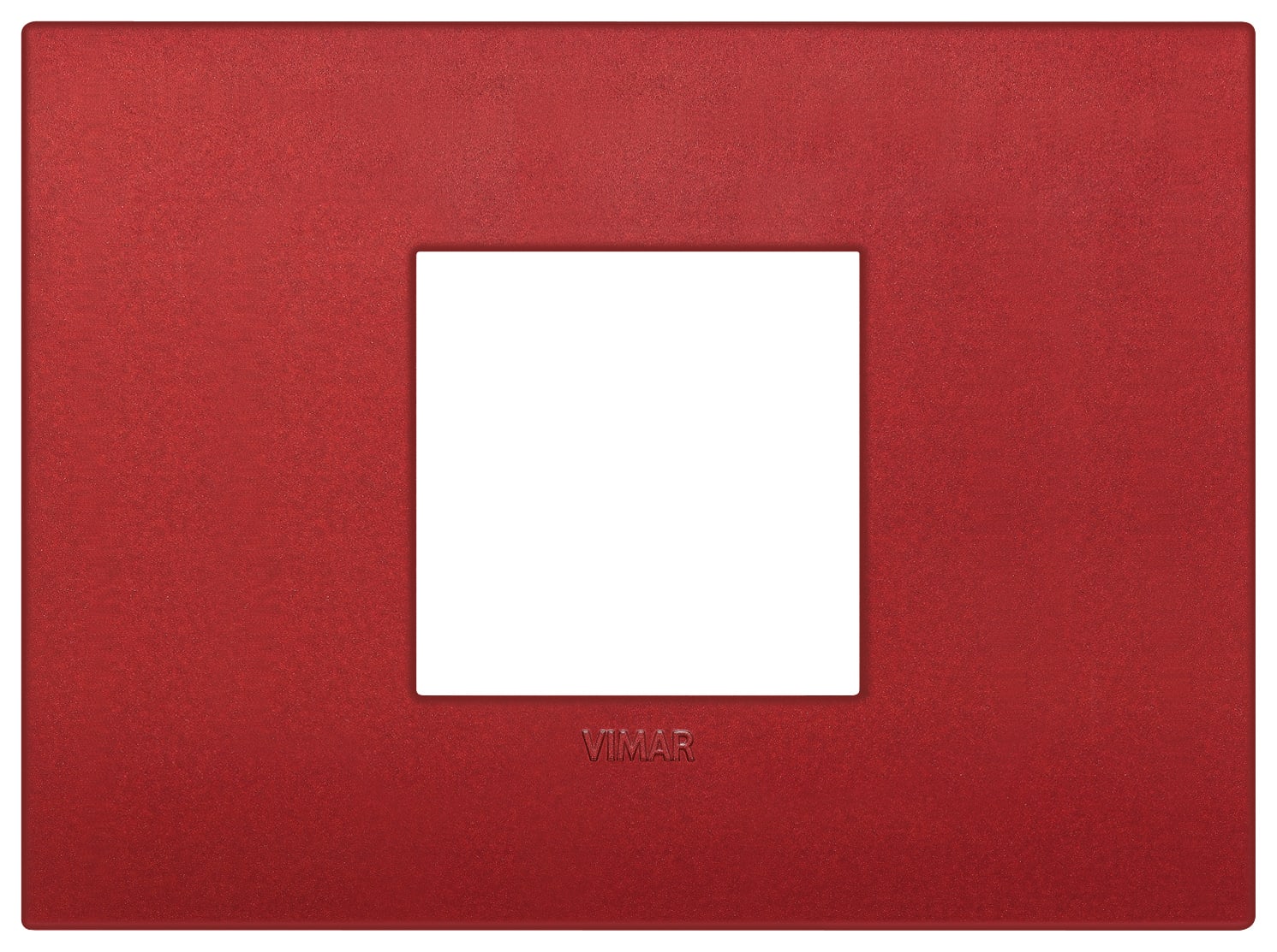 VIMAR - PLACCA CLASSIC 2M CENTRALI ROSSO MATT