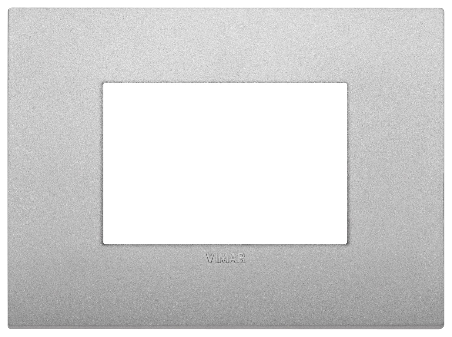 VIMAR - Placca Classic 3 Moduli Tecnopolimero Silver Matt