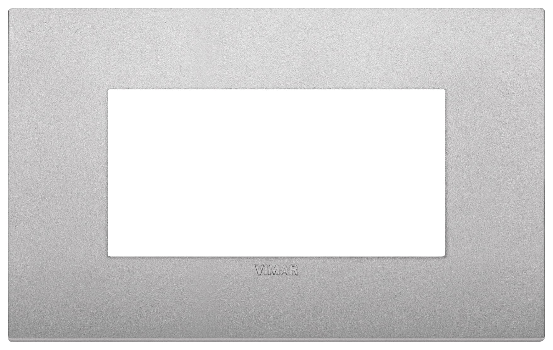 VIMAR - Placca Classic 4 Moduli in Tecnopolimero Silver Matt