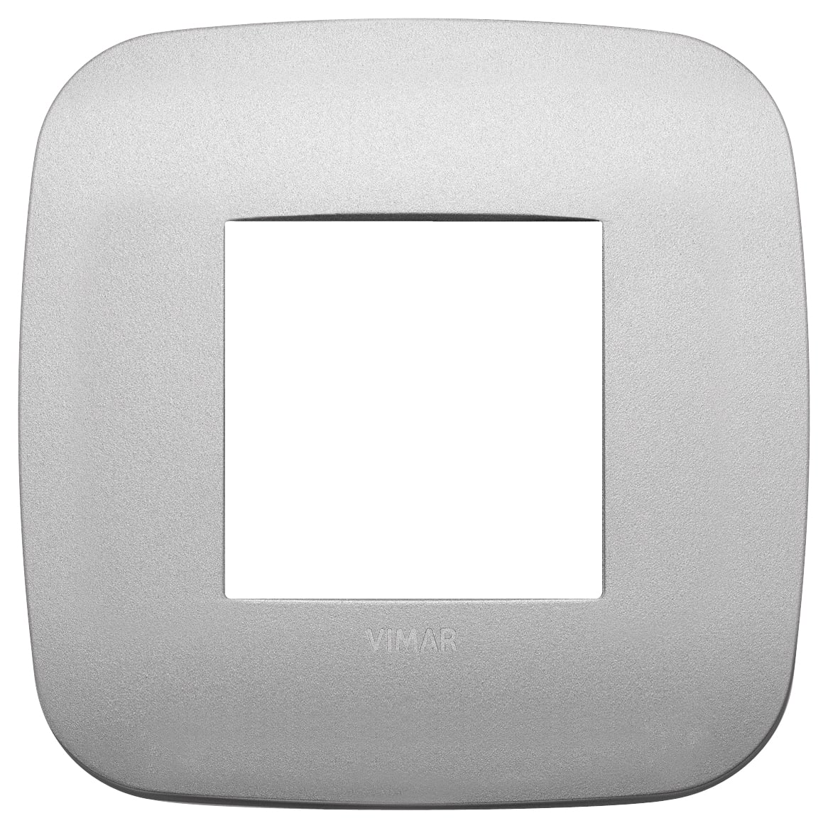 VIMAR - PLACCA ROUND 2M ARGENTO MATT