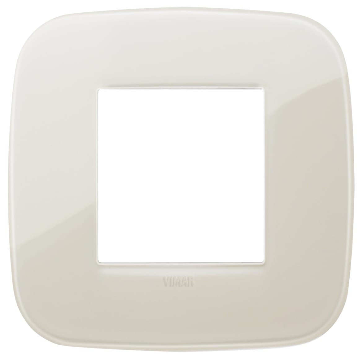 VIMAR - Placca Round 2M Tecnopolimero Avorio Moduli Reflex