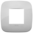 VIMAR - Placca Rotonda 2 Moduli in Tecnopolimero Argento