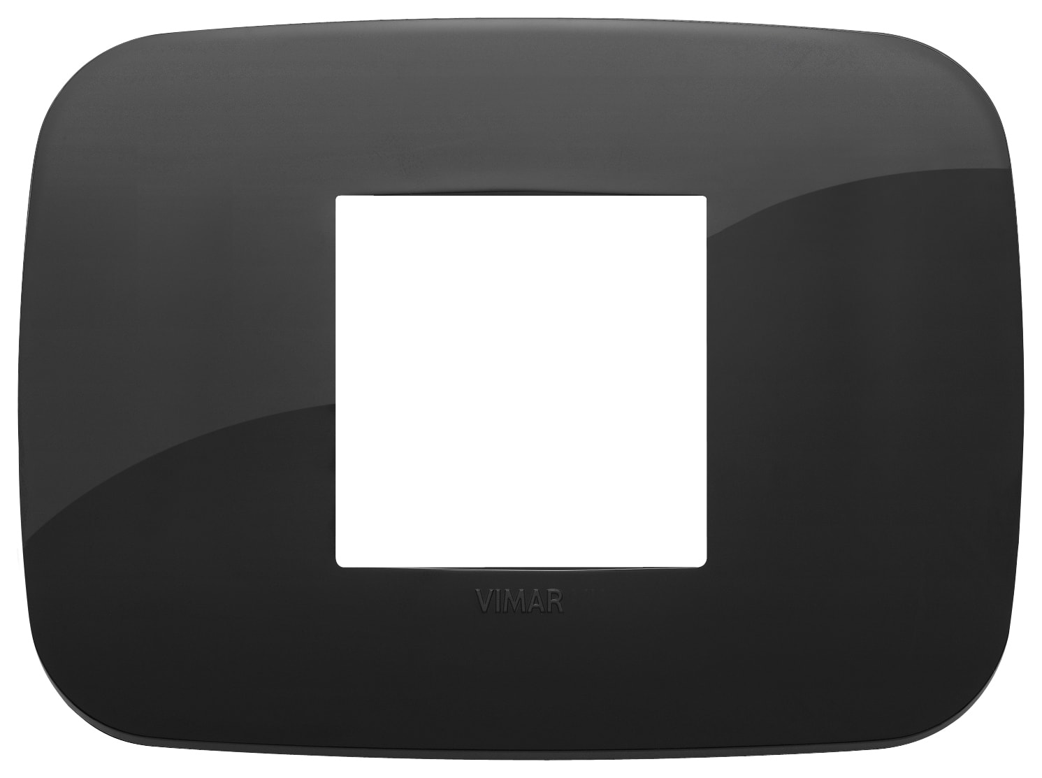 VIMAR - PLACCA ROUND 2M CENTRALI NERO