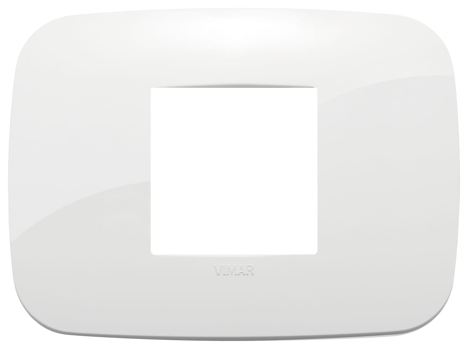 VIMAR - PLACCA ROUND 2M CENTRALI BIANCO