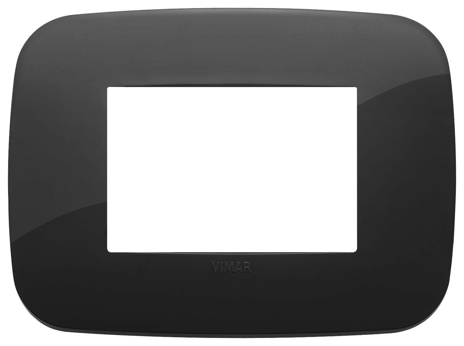VIMAR - PLACCA ROUND 3M NERO