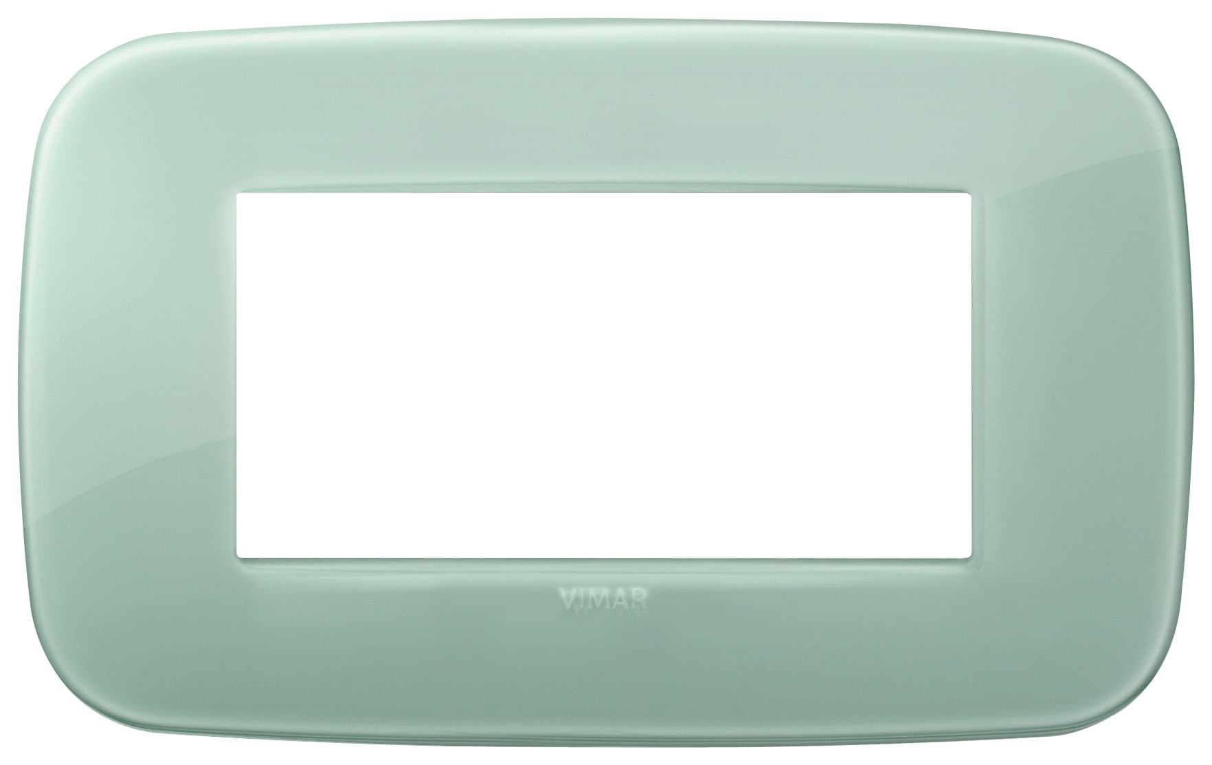 VIMAR - Placca Round 4 Moduli Tecnopolimero Reflex Salvia
