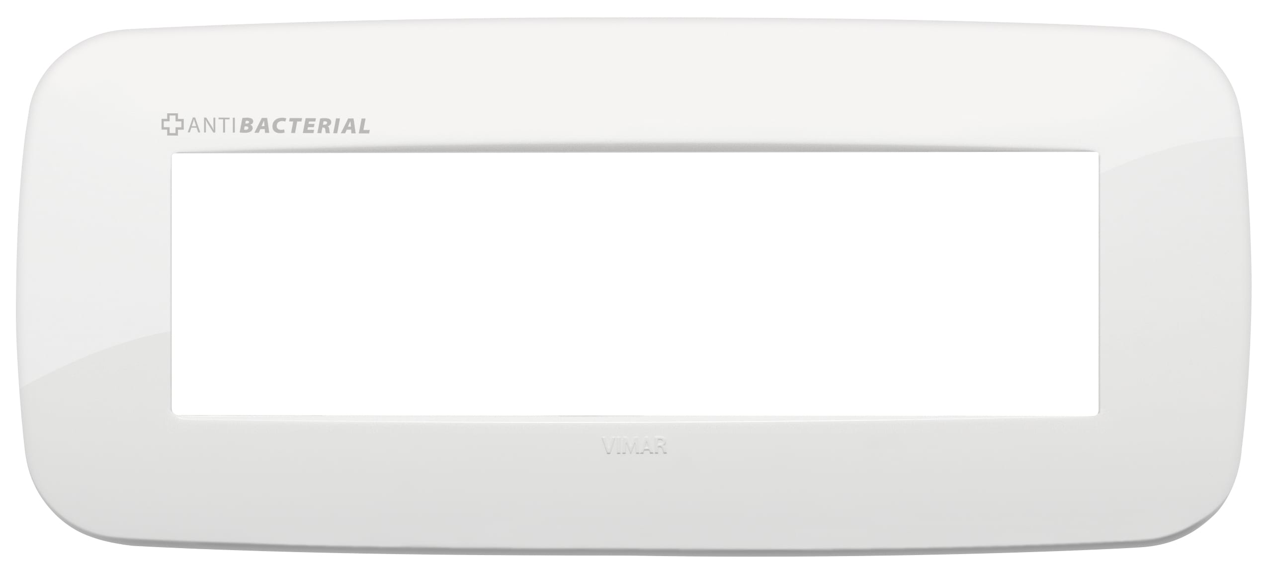 VIMAR - PLACCA ROUND 7M ANTIBATTERICO BIANCO