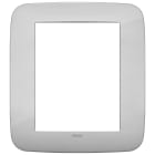 VIMAR - Placca tonda 8M argento moduli 4+4 tecnopolimero