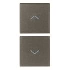 VIMAR - DUE MEZZI TASTI 1M SIMBOLI FRECCE METAL