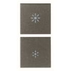 VIMAR - DUE MEZZI TASTI 1M DIMMER METAL