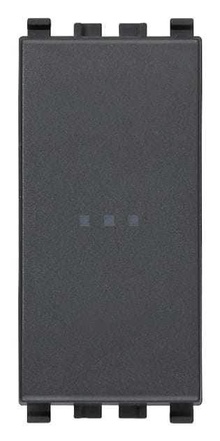 VIMAR - Deviatore 1P 16Ax Assiale Grigio - Illuminabile, Tasto Sostituibile, Max 200 W Per Lampade Con Alimentatore Integrato