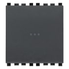 VIMAR - Invertitore 1P 16Ax Assiale Grigio - 250 V~ Illuminabile, Tasto Sostituibile, 2 Moduli. Max 200 W Per Lampade Con Alimentatore Integrato