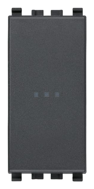 VIMAR - Invertitore 1P 16Ax Assiale Grigio - 250 V~ Illuminabile, Tasto Sostituibile, Max 200 W Per Lampade Con Alimentatore Integrato