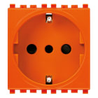 VIMAR - Presa Sicury 2P+T 16A Standard Italiano Tipo P30 Arancione - 2 Moduli
