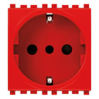 VIMAR - Presa Sicury 2P+T 16A 250V Standard Italiano Tipo P30 Rosso - 2 Moduli