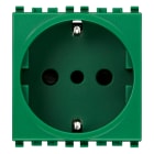 VIMAR - Presa Sicury Verde 2P+T 16A P30 Standard Italiano - Contatti Di Terra Laterali E Centrale - 2 Moduli
