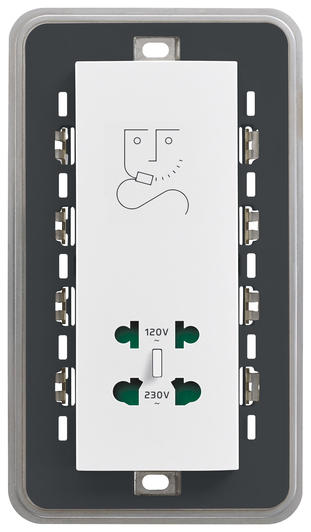 VIMAR - PRESA PER RASOIO VERTICALE 230V BIANCO