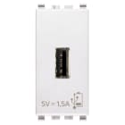 VIMAR - Unità Alimentazione USB 5V1,5A Bianco per Dispositivi Elettronici