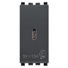 VIMAR - Alimentatore USB C 5V 1,5A Grigio per Dispositivi Elettronici con Uscita Tipo C