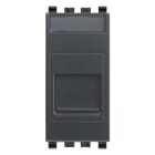 VIMAR - Presa RJ11 6/4 con Portello Antipolvere, 6 Posizioni 4 Contatti, Morsetti a Vite - Grigio