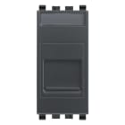 VIMAR - Adattatore Portello RJ45 Keystone Grigio con Protezione Antipolvere